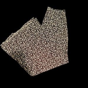 Floral navy blue dress pants